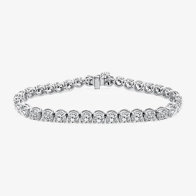 F / Si2) Womens 1/ Ct. T.W. Lab Grown White Diamond 14K Gold Round Inch Tennis Bracelet