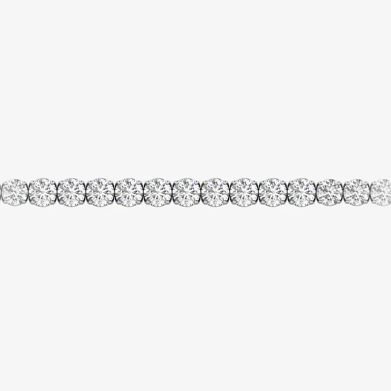 (F / Si2) Womens 12 5/8 Ct. T.W. Lab Grown White Diamond 10K Gold 7.25 Inch Tennis Bracelet