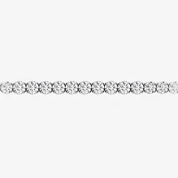 (F / Si2) Womens 12 5/8 Ct. T.W. Lab Grown White Diamond 10K Gold 7.25 Inch Tennis Bracelet