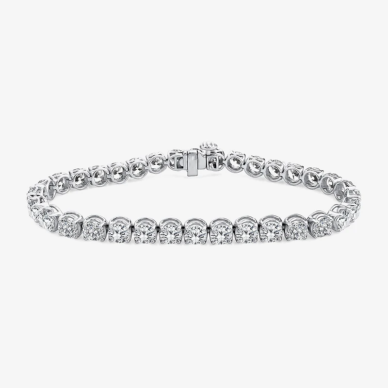 F / Si2) Womens / Ct. T.W. Lab Grown White Diamond 10K Gold / Inch Tennis Bracelet