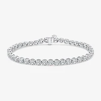 (F / Si2) Womens 8 1/3 Ct. T.W. Lab Grown White Diamond 10K Gold Round 6 1/2 Inch Tennis Bracelet