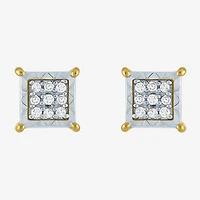 (G-H, Si2-I1) 1/10 CT. T.W. Lab Grown White Diamond 10K Gold 5.5mm Stud Earrings