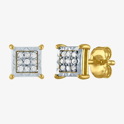 (G-H, Si2-I1) 1/10 CT. T.W. Lab Grown White Diamond 10K Gold 5.5mm Stud Earrings
