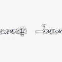 (F / Si2) Womens 6 1/2 Ct. T.W. Lab Grown White Diamond 14K Gold Round Inch Tennis Bracelet