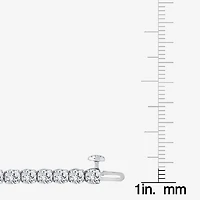 (F / Si2) Womens 6 1/2 Ct. T.W. Lab Grown White Diamond 14K Gold Round Inch Tennis Bracelet