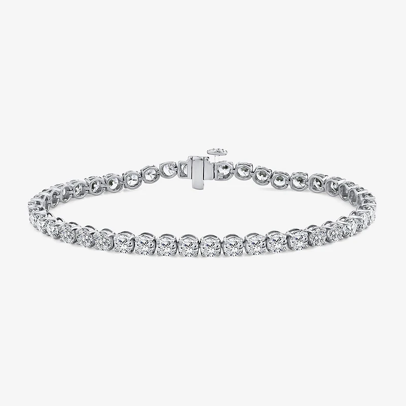 (F / Si2) Womens 8 1/2 Ct. T.W. Lab Grown White Diamond 14K Gold 7.25 Inch Tennis Bracelet