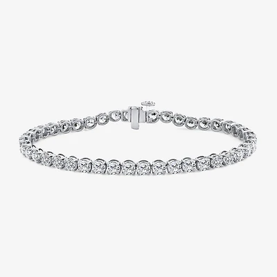 (F / Si2) Womens 8 1/2 Ct. T.W. Lab Grown White Diamond 14K Gold 7.25 Inch Tennis Bracelet