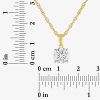 G-H, Si2-I1 Womens 2 CT. T.W. Lab Grown White Diamond Sterling Silver or 14K Gold over Round Pendant Necklace