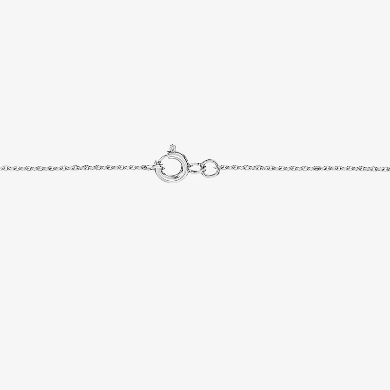 Yes, Please! Womens Lab Created White Sapphire Sterling Silver 18 Inch Pendant Necklace