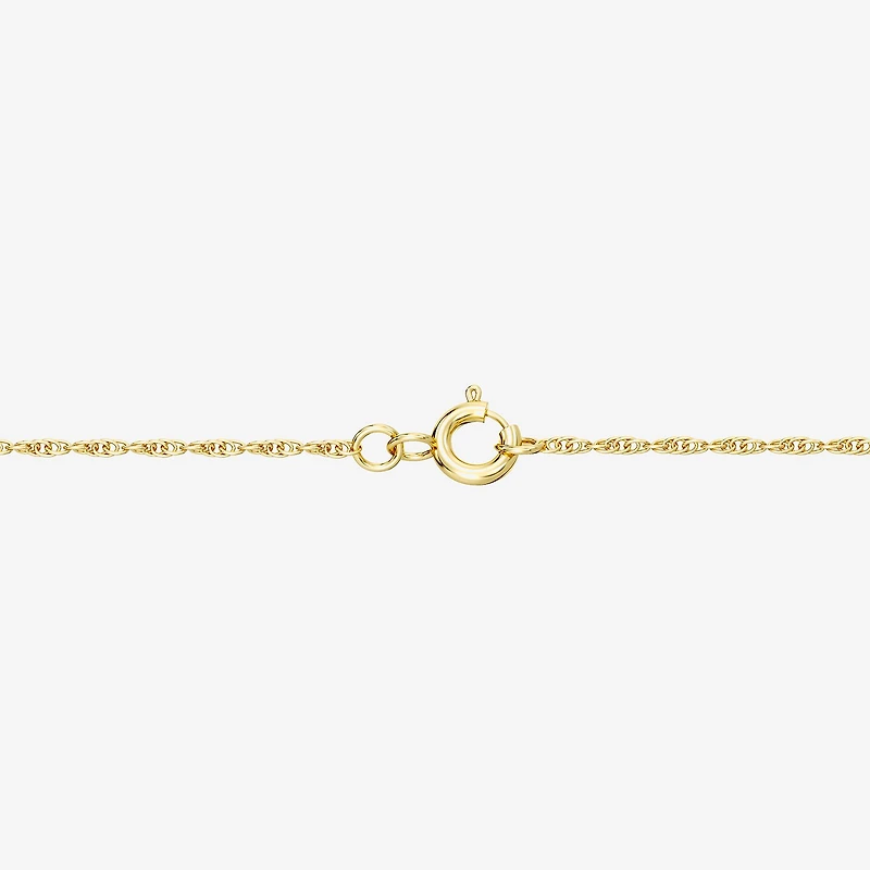 Yes, Please! Womens Lab Created White Sapphire 14K Gold Over Silver 18 Inch Pendant Necklace