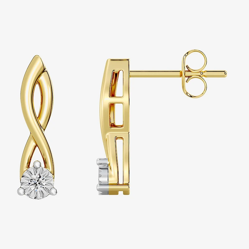 Yes, Please!, (G,I2) Womens 1/10 CT. T.W. Lab Grown White Diamond 14K Gold Over Silver 2-pc. Jewelry Set