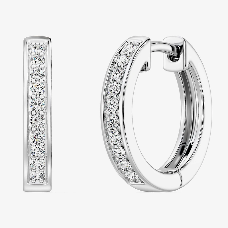 Yes, Please! (G. Si1-Si2) Womens 1/4 CT. T.W. Lab Grown White Diamond 14K Gold Over Silver Sterling Silver 2 Pair Jewelry Set