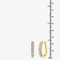 Yes, Please!, (G,I2) Womens 1/10 CT. T.W. Lab Grown White Diamond 14K Gold Over Silver Round 2 Pair Earring Set