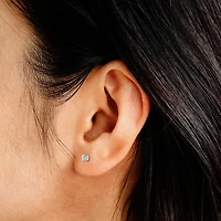Yes, Please! (G, I2) Womens 1/10 CT. T.W. Lab Grown White Diamond Sterling Silver 2 Pair Earring Set