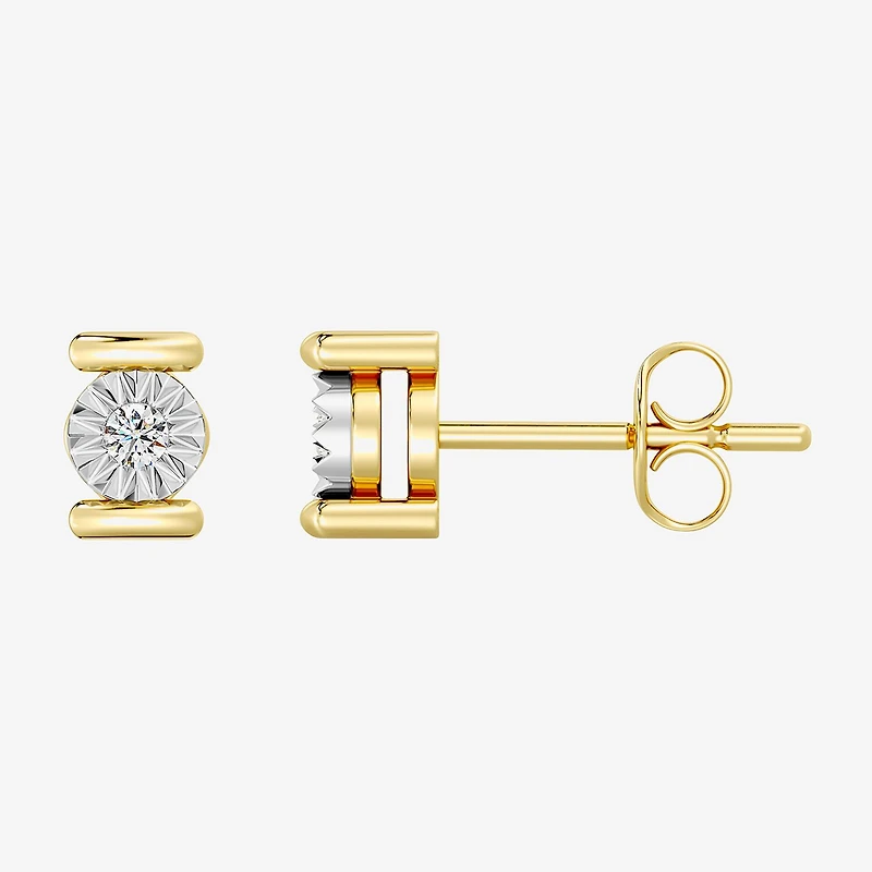 Yes, Please!, (G/I2) Womens 1/10 CT. T.W. Lab Grown White Diamond 14K Gold Over Silver 2-pc. Jewelry Set