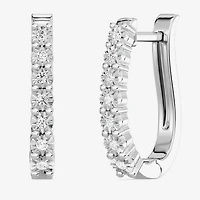 Yes, Please!, (G/I2) Womens 1/10 CT. T.W. Lab Grown White Diamond Sterling Silver Round 2 Pair Earring Set
