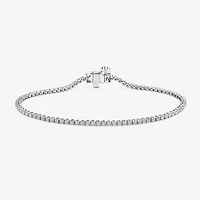 (F / Si2) Womens 7/8 CT. T.W. Lab Grown White Diamond Sterling Silver Round 6 1/2 Inch Tennis Bracelet