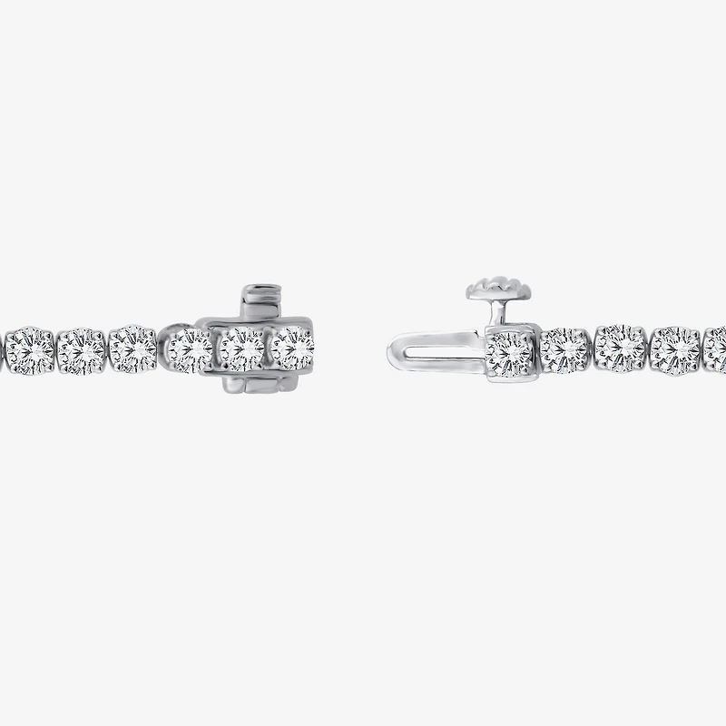 (F / Si2) Womens 4 5/8 Ct. T.W. Lab Grown White Diamond Sterling Silver 6 1/2 Inch Tennis Bracelet