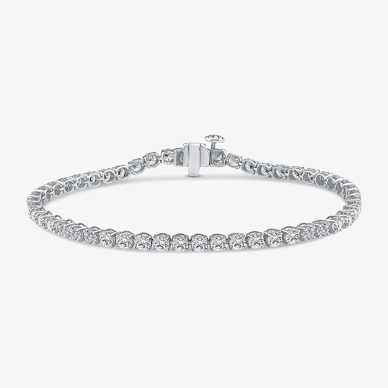 (F / Si2) Womens 4 5/8 Ct. T.W. Lab Grown White Diamond Sterling Silver 6 1/2 Inch Tennis Bracelet
