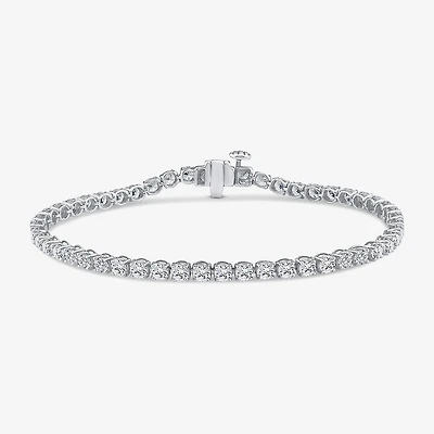 (F / Si2) Womens 4 5/8 Ct. T.W. Lab Grown White Diamond Sterling Silver 6 1/2 Inch Tennis Bracelet