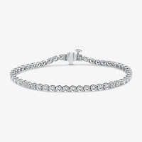 (F / Si2) Womens 4 5/8 Ct. T.W. Lab Grown White Diamond Sterling Silver 6 1/2 Inch Tennis Bracelet