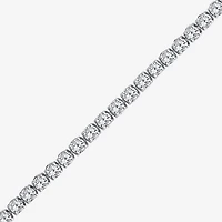 (F, Si2) Womens 3 3/8 Ct. T.W. Lab Grown White Diamond Sterling Silver Round 8 Inch Tennis Bracelet