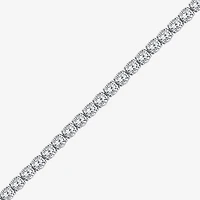 (F / Si2) Womens 5 3/4 CT. T.W. Lab Grown White Diamond Sterling Silver 8 Inch Tennis Bracelet