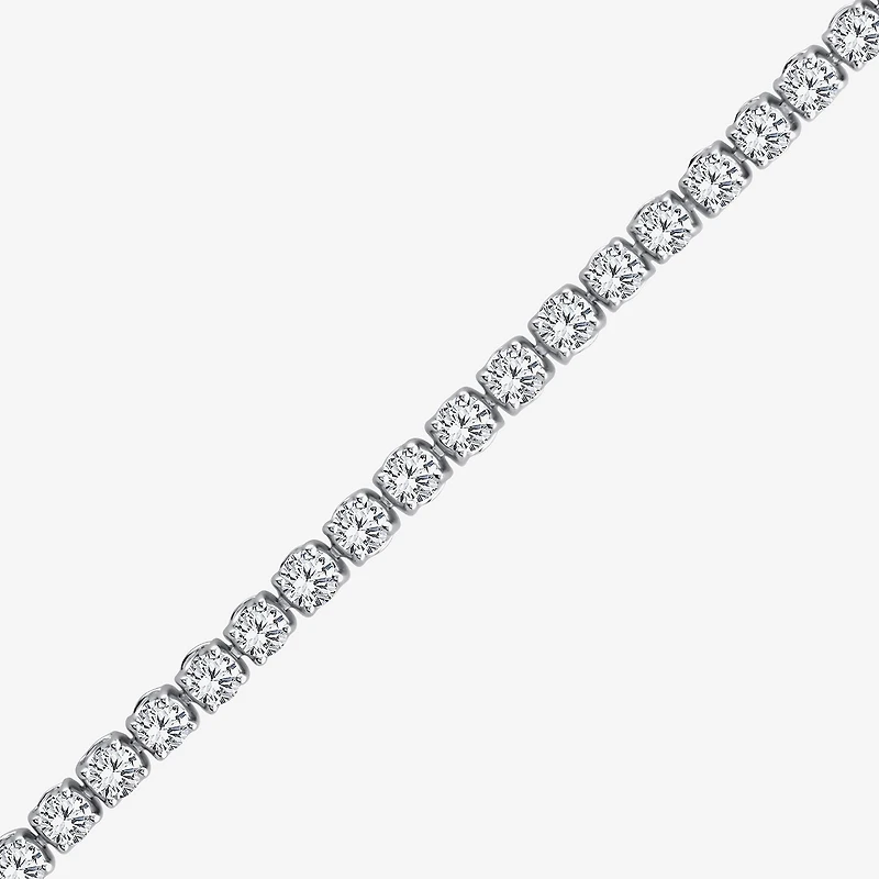 (F,Si2) Womens 2 3/4 CT. T.W. Lab Grown White Diamond Sterling Silver Round 6 1/2 Inch Tennis Bracelet