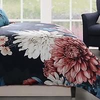 Bebejan Navy Mums 5-pc. Midweight Reversible Comforter Set