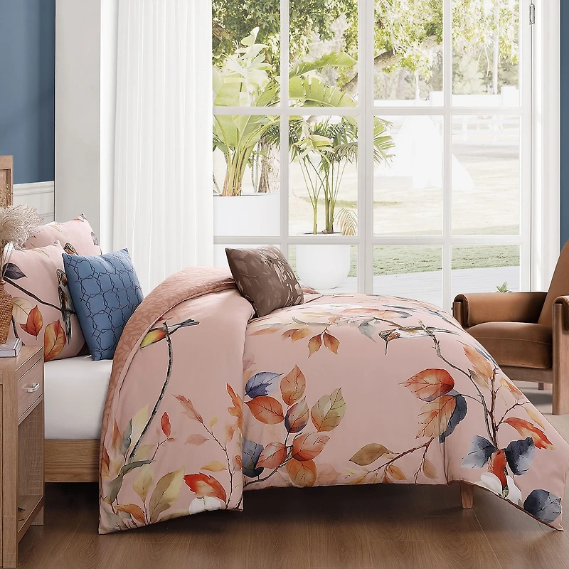 Bebejan Peachy Dogwood 5-pc. Midweight REVERSIBLE Comforter Set