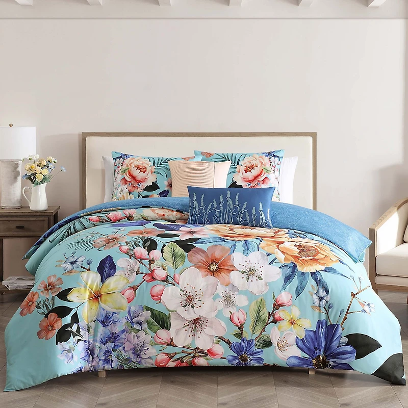 Bebejan Turquoise Reverie 5-pc. Reversible Comforter Set