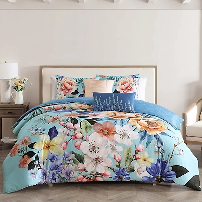 Bebejan Turquoise Reverie 5-pc. Reversible Comforter Set