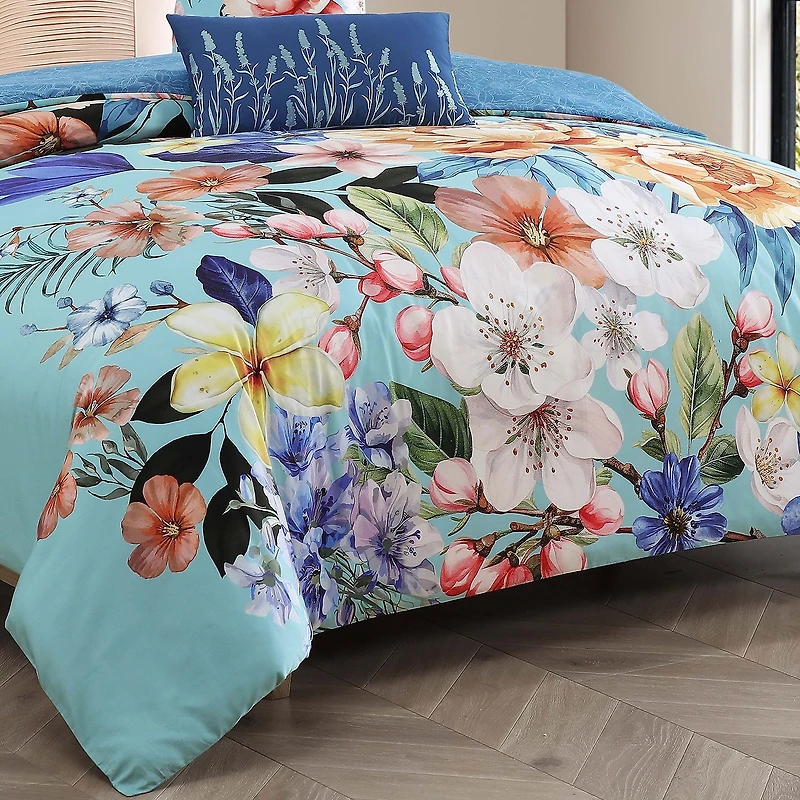 Bebejan Turquoise Reverie 5-pc. Reversible Comforter Set