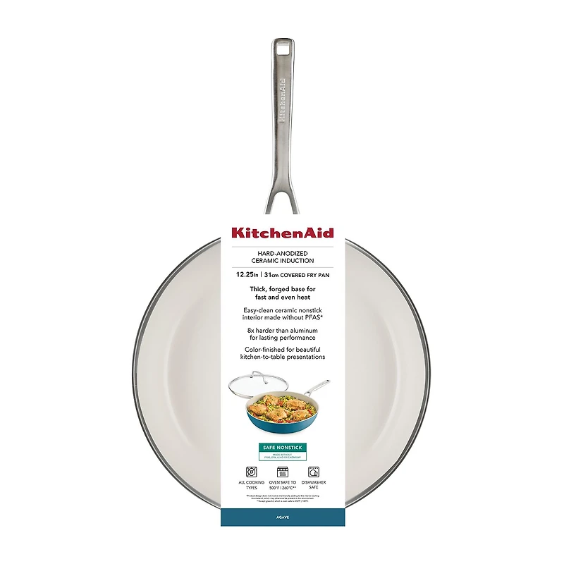 KitchenAid Hard Anodized 12.25" Covered Frying Pan