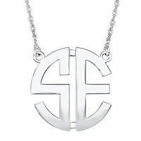 Personalized 25mm Block Monogram Necklace