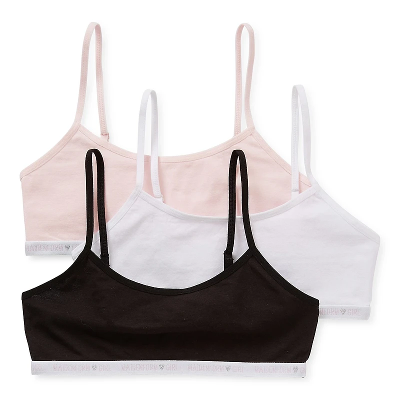Maidenform Big Kid Girls Multi-Pack 3-pc. Bralette J4378