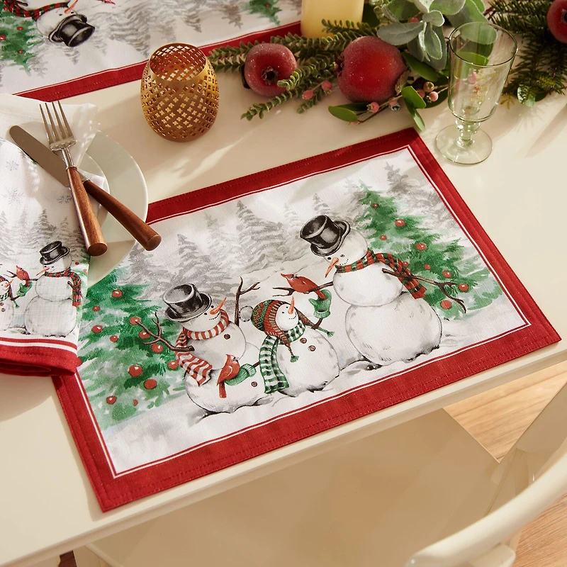 Elrene Home Fashions Snmn Wntrld Set 4-pc. Placemat