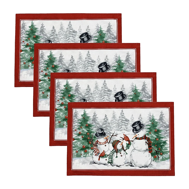 Elrene Home Fashions Snmn Wntrld Set 4-pc. Placemat