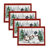 Elrene Home Fashions Snmn Wntrld Set 4-pc. Placemat