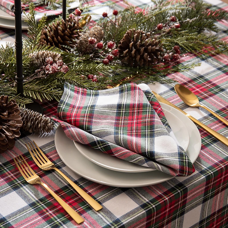 Threadmade Christmas Plaid Set 8-pc. Napkins
