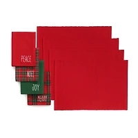Elrene Home Fashions Holiday Sentiment Value 8-pc. Table Linen Set