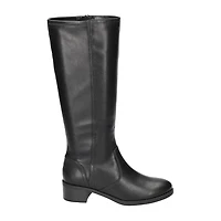 Easy Street Womens Tucker Plus Extra Wide Calf Stacked Heel Riding Boots