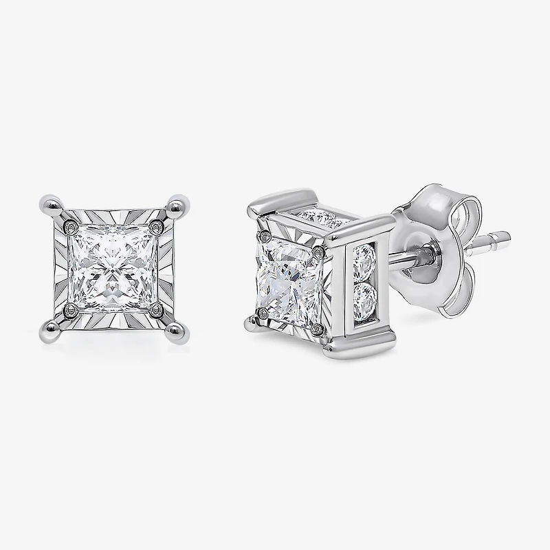(I / I1) 2 CT. T.W. Lab Grown White Diamond 10K Gold 8.5mm Stud Earrings