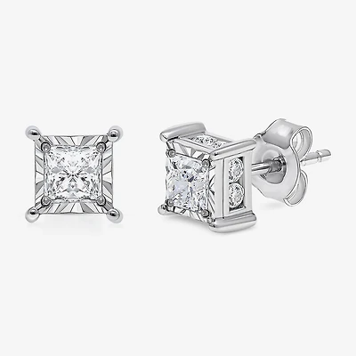 (I / I1) 2 CT. T.W. Lab Grown White Diamond 10K Gold 8.5mm Stud Earrings
