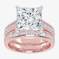 (G-H / Vs2-Si1) Womens 6 CT. T.W. Lab Grown White Diamond 14K Gold Side Stone Bridal Set