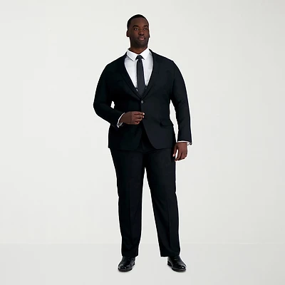 Haggar Smart Wash With Repreve Mens Big and Tall Classic Fit Flat Front Suit Pant