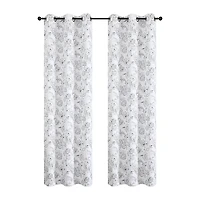 Regal Home Kelvis Printed Grommet Top Energy Saving Blackout Set of 2 Curtain Panel