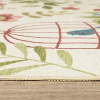 Covington Home Florentina Botanical Bird Cages Indoor Outdoor Rectangular Accent Rug