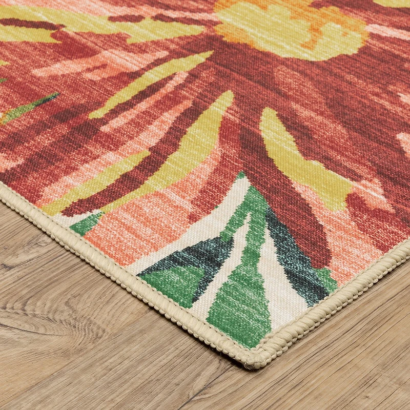 Covington Home Florentina Tropical Floral Indoor Outdoor Rectangular Area Rug