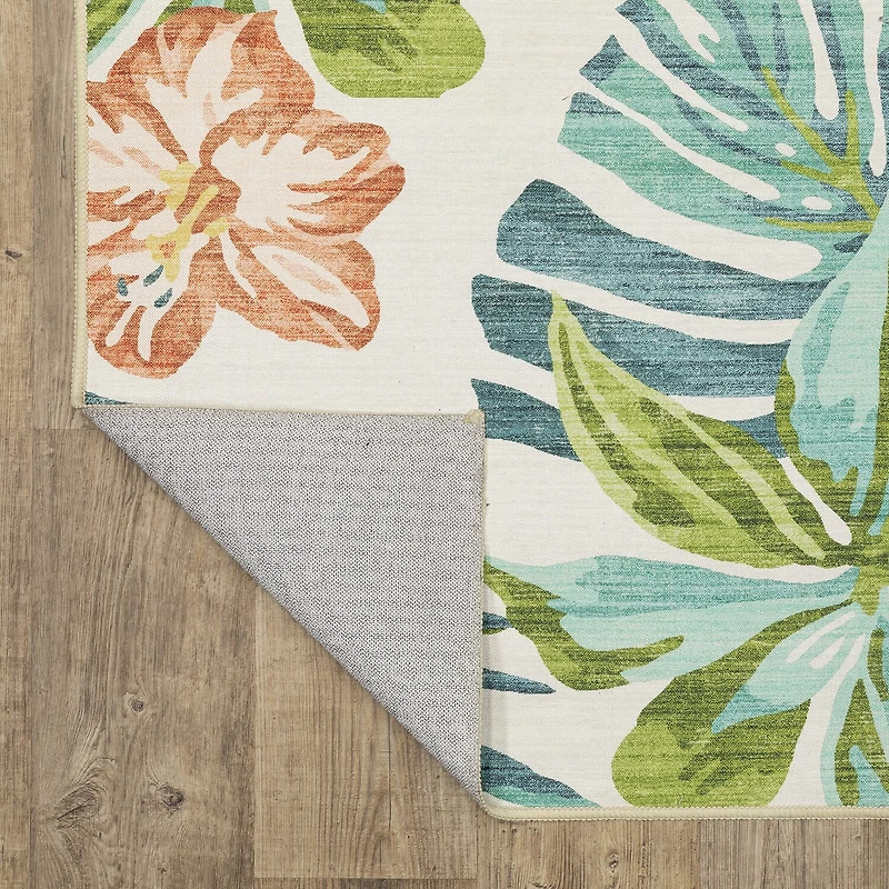 Covington Home Florentina Tropical Flamingo Indoor Outdoor Rectangular Area Rug